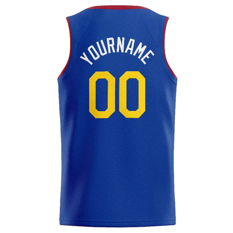 Custom Stitched Basketball Jersey for Men, Women And Kids Blue-White-Yellow-Red enthsush