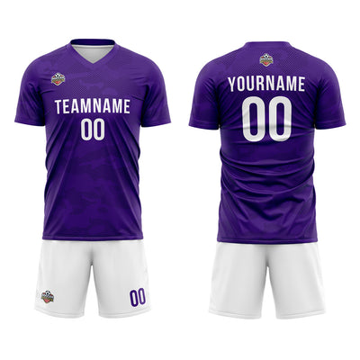 Custom Soccer Jerseys for Men Women Personalized Soccer Uniforms for Adult and Kid Purple-White enthsush