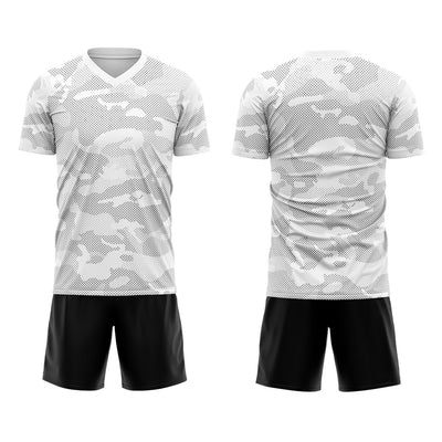 Custom Soccer Jerseys for Men Women Personalized Soccer Uniforms for Adult and Kid White-Black enthsush