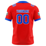 Custom Red Blue Football Jersey Personalized Football Shirts for Men Women  Printed Team Name Number Logo