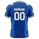 Custom Blue Grey Football Jersey Personalized Football Shirts for Men Women  Printed Team Name Number Logo