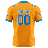 Custom Orange Blue Football Jersey Personalized Football Shirts for Men Women  Printed Team Name Number Logo