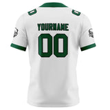 Custom White Green Football Jersey Personalized Football Shirts for Men Women  Printed Team Name Number Logo