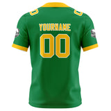 Custom Green Yellow Football Jersey Personalized Football Shirts for Men Women  Printed Team Name Number Logo