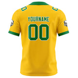 Custom Yellow Green Football Jersey Personalized Football Shirts for Men Women  Printed Team Name Number Logo
