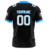 Custom Black Sky Blue Football Jersey Personalized Football Shirts for Men Women  Printed Team Name Number Logo