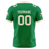 Custom Green Cream Football Jersey Personalized Football Shirts for Men Women  Printed Team Name Number Logo