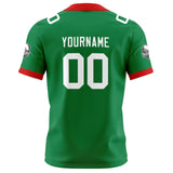Custom Green White Football Jersey Personalized Football Shirts for Men Women  Printed Team Name Number Logo