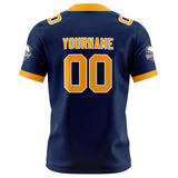 Custom Blue Yellow Football Jersey Personalized Football Shirts for Men Women  Printed Team Name Number Logo