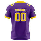 Custom Purple Yellow Football Jersey Personalized Football Shirts for Men Women  Printed Team Name Number Logo