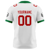 Custom White Pink Football Jersey Personalized Football Shirts for Men Women  Printed Team Name Number Logo