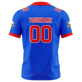 Custom Blue Red Football Jersey Personalized Football Shirts for Men Women  Printed Team Name Number Logo