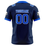 Custom Navy Thunder Blue Football Jersey Personalized Football Shirts for Men Women  Printed Team Name Number Logo