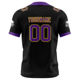 Custom Black Purple Football Jersey Personalized Football Shirts for Men Women  Printed Team Name Number Logo