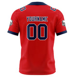 Custom Red Navy Football Jersey Personalized Football Shirts for Men Women  Printed Team Name Number Logo