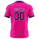 Custom Pink Purple Football Jersey Personalized Football Shirts for Men Women  Printed Team Name Number Logo