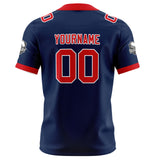 Custom Navy Red Football Jersey Personalized Football Shirts for Men Women  Printed Team Name Number Logo