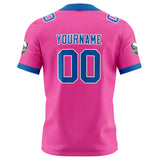 Custom Pink Blue Football Jersey Personalized Football Shirts for Men Women  Printed Team Name Number Logo