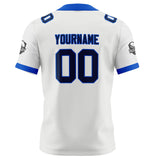 Custom White Navy Football Jersey Personalized Football Shirts for Men Women  Printed Team Name Number Logo