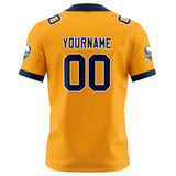 Custom Yellow Blue Football Jersey Personalized Football Shirts for Men Women  Printed Team Name Number Logo