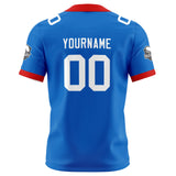 Custom Blue White Football Jersey Personalized Football Shirts for Men Women  Printed Team Name Number Logo