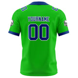 Custom Green Blue Football Jersey Personalized Football Shirts for Men Women  Printed Team Name Number Logo