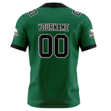 Custom Green Black Football Jersey Personalized Football Shirts for Men Women  Printed Team Name Number Logo