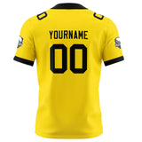Custom Yellow Black Football Jersey Personalized Football Shirts for Men Women  Printed Team Name Number Logo