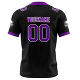 Custom Black Purple Football Jersey Personalized Football Shirts for Men Women  Printed Team Name Number Logo
