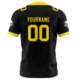 Custom Black Yellow Football Jersey Personalized Football Shirts for Men Women  Printed Team Name Number Logo