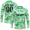 Custom Basketball Soccer Football Shooting Long T-Shirt for Adults and Kids Green enthsush