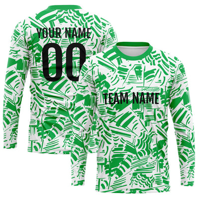 Custom Basketball Soccer Football Shooting Long T-Shirt for Adults and Kids Green enthsush
