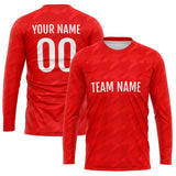 Custom Basketball Soccer Football Shooting Long T-Shirt for Adults and Kids Red
