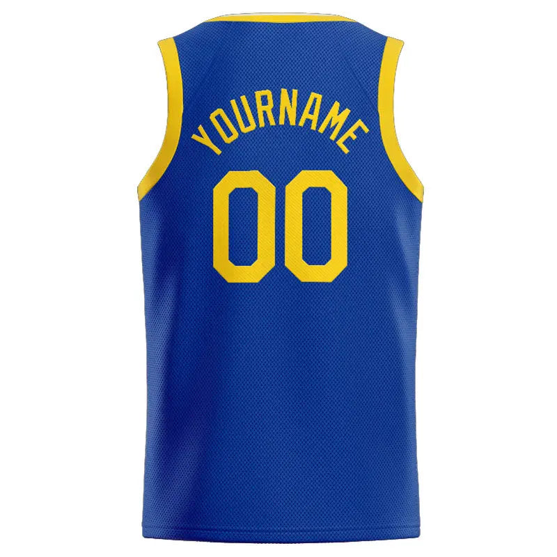Custom Stitched Basketball Jersey for Men, Women And Kids Royal-Yellow-White enthsush