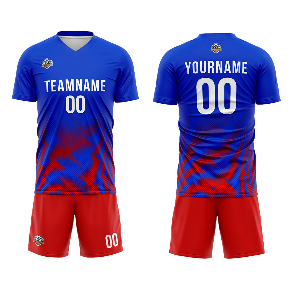 Custom Soccer Jerseys for Men Women Personalized Soccer Uniforms for Adult and Kid Royal-Red enthsush