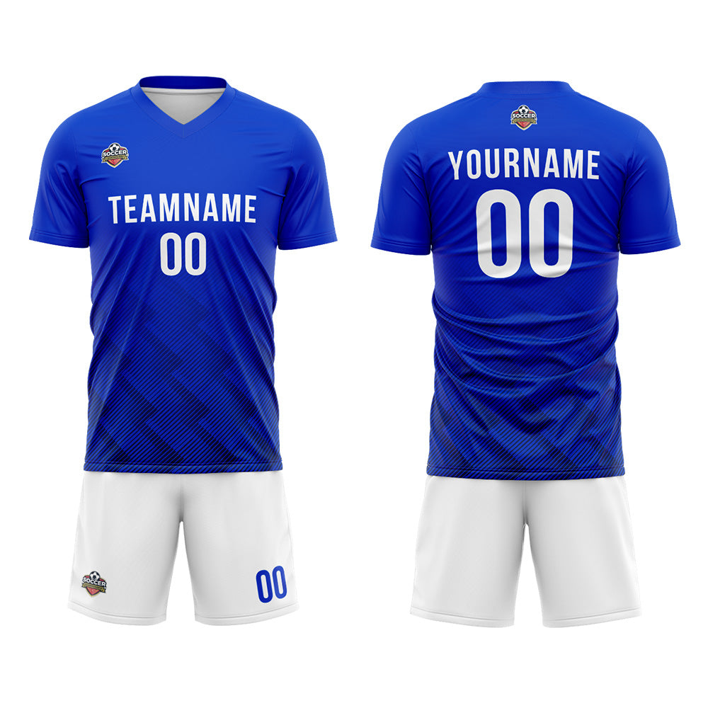 Custom Soccer Jerseys for Men Women Personalized Soccer Uniforms for Adult and Kid Royal-White enthsush