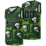 Custom basketball jersey for men and women. Stitched and printed name, number and logo Green