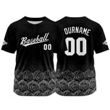 Custom Full Print Design Authentic Baseball Jersey rose-gray