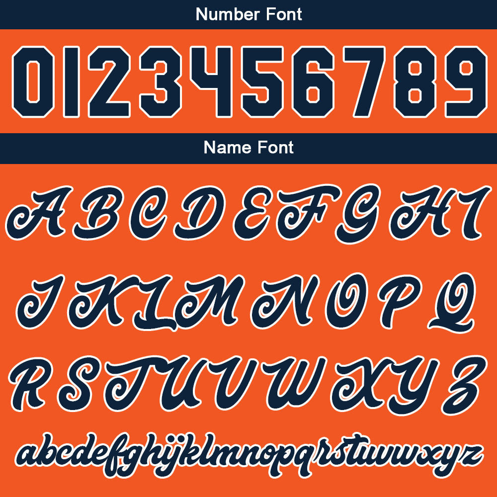Custom Varsity Jacket Letterman jacket for Men, Women and Youth Navy Orange enthsush