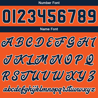 Custom Varsity Jacket Letterman jacket for Men, Women and Youth Navy Orange enthsush