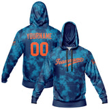 Custom Sweatshirt Hoodie For Men Women Girl Boy Print Your Logo Name Number Navy-Blue-Orange
