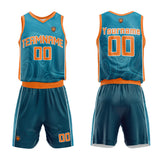 Custom Basketball Jersey Uniform Suit Printed Your Logo Name Number Blue Green