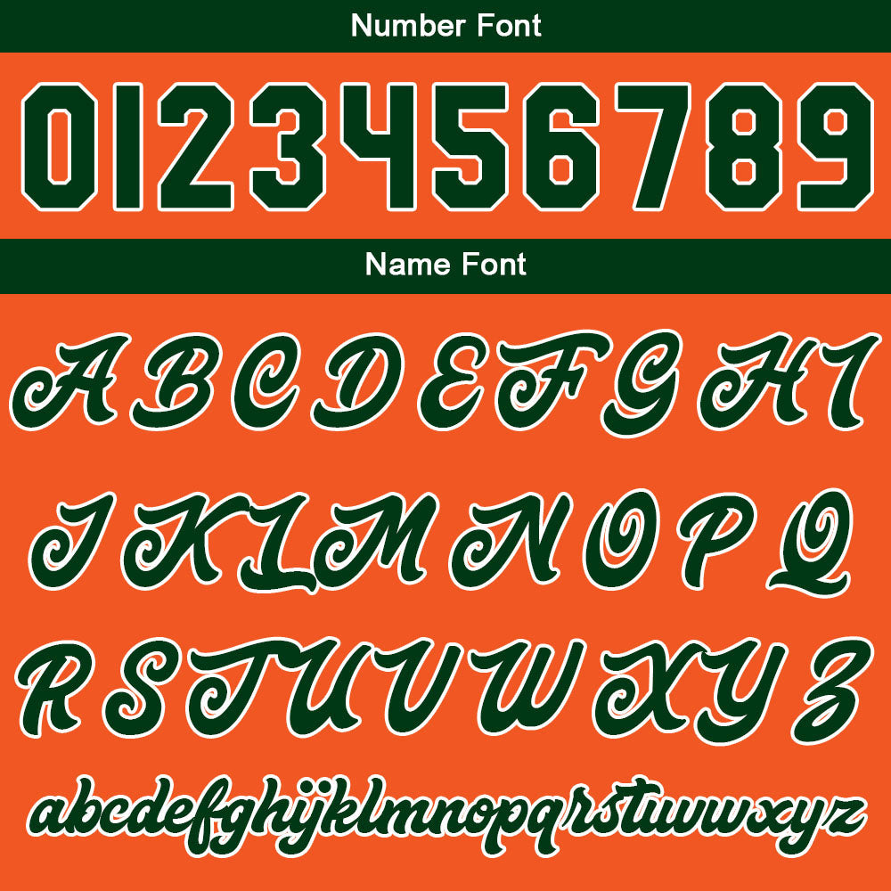Custom Varsity Jacket Letterman jacket for Men, Women and Youth Dark Green Orange enthsush