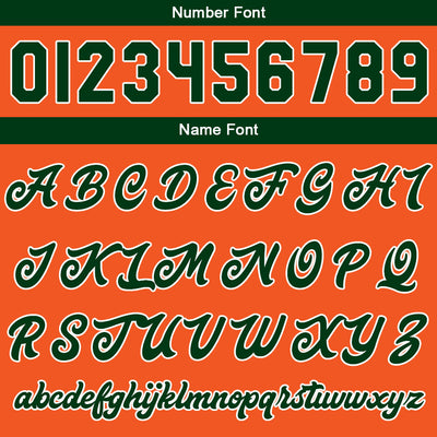 Custom Varsity Jacket Letterman jacket for Men, Women and Youth Dark Green Orange enthsush