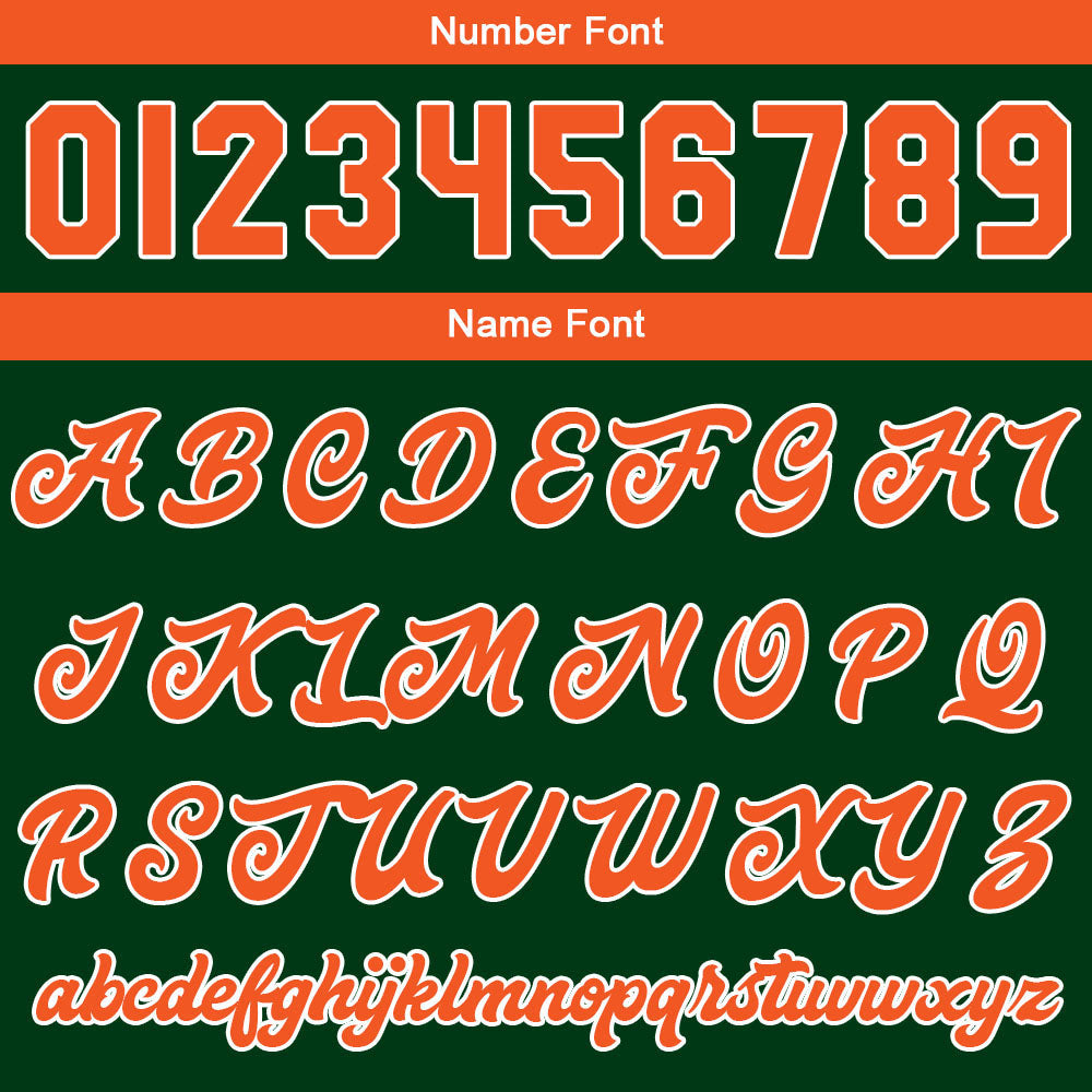 Custom Varsity Jacket Letterman jacket for Men, Women and Youth Dark Green Orange enthsush