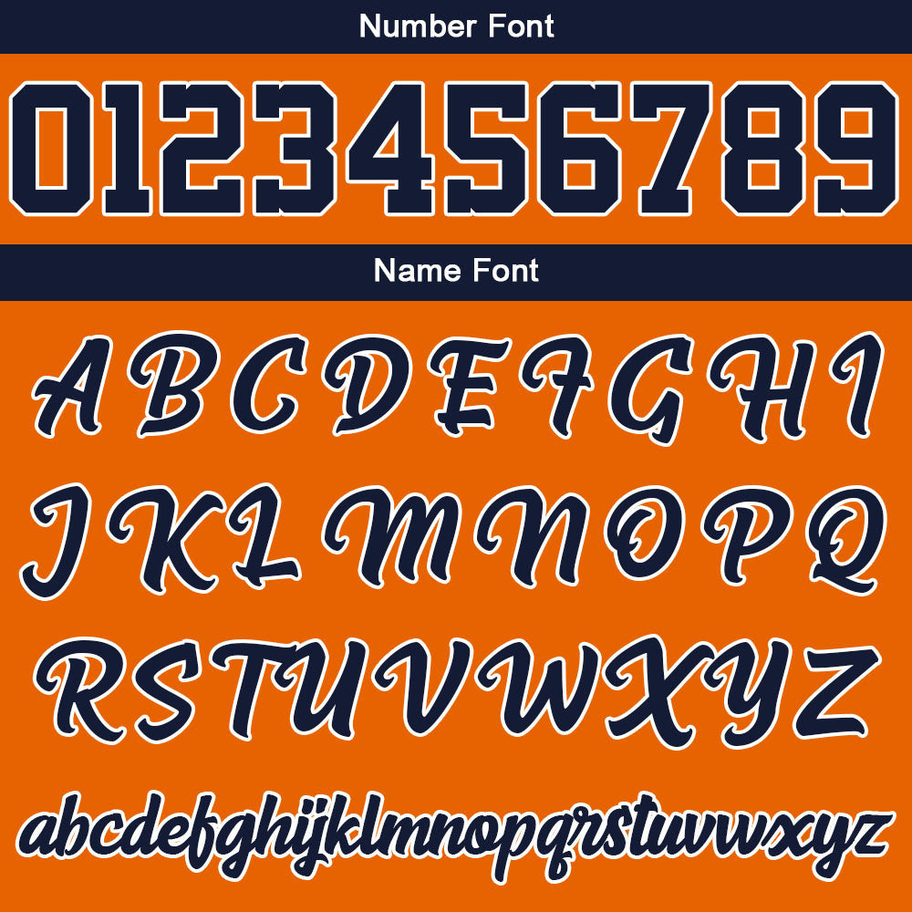 Custom Navy Orange Sweatshirt Hoodie For Men Women Girl Boy Print Your Logo Name Number enthsush