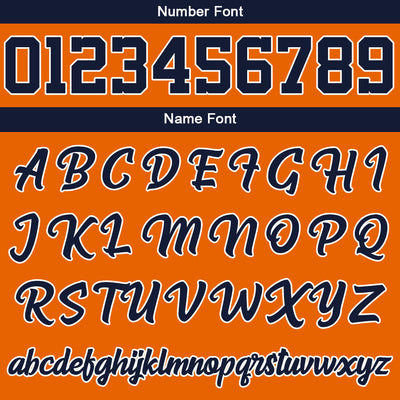 Custom Navy Orange Sweatshirt Hoodie For Men Women Girl Boy Print Your Logo Name Number enthsush