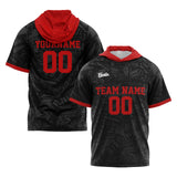 Custom Black Red Sleeve Hoodies for Men Women Shirts with Hoods Printed Name Logo