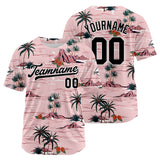 Custom Full Print Design Authentic Baseball Jersey pink
