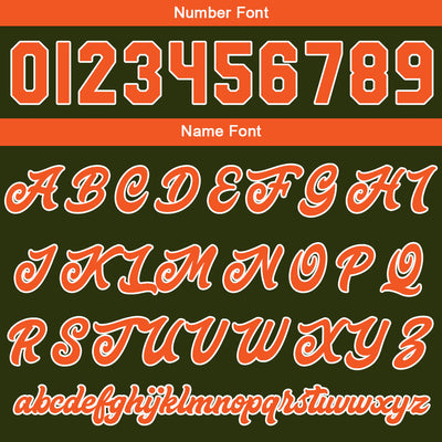 Custom Varsity Jacket Letterman jacket for Men, Women and Youth Olive green Orange enthsush